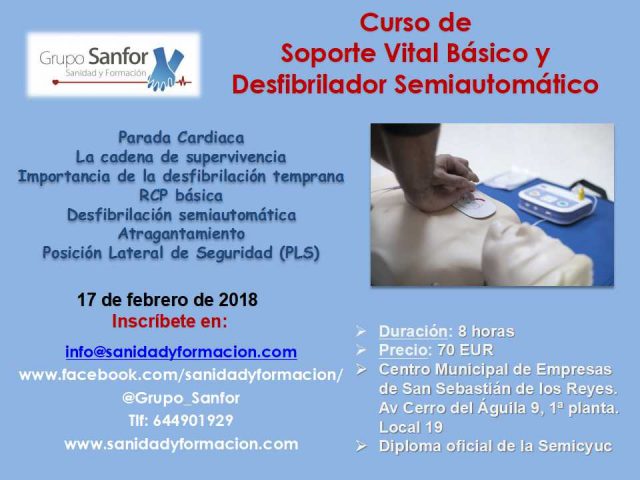 CURSO PRESENCIAL «SOPORTE VITAL BÁSICO (SVB) Y DESFIBRILADOR ...