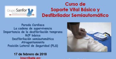 CURSO PRESENCIAL «SOPORTE VITAL BÁSICO (SVB) Y DESFIBRILADOR SEMIAUTOMÁTICO (DESA)»